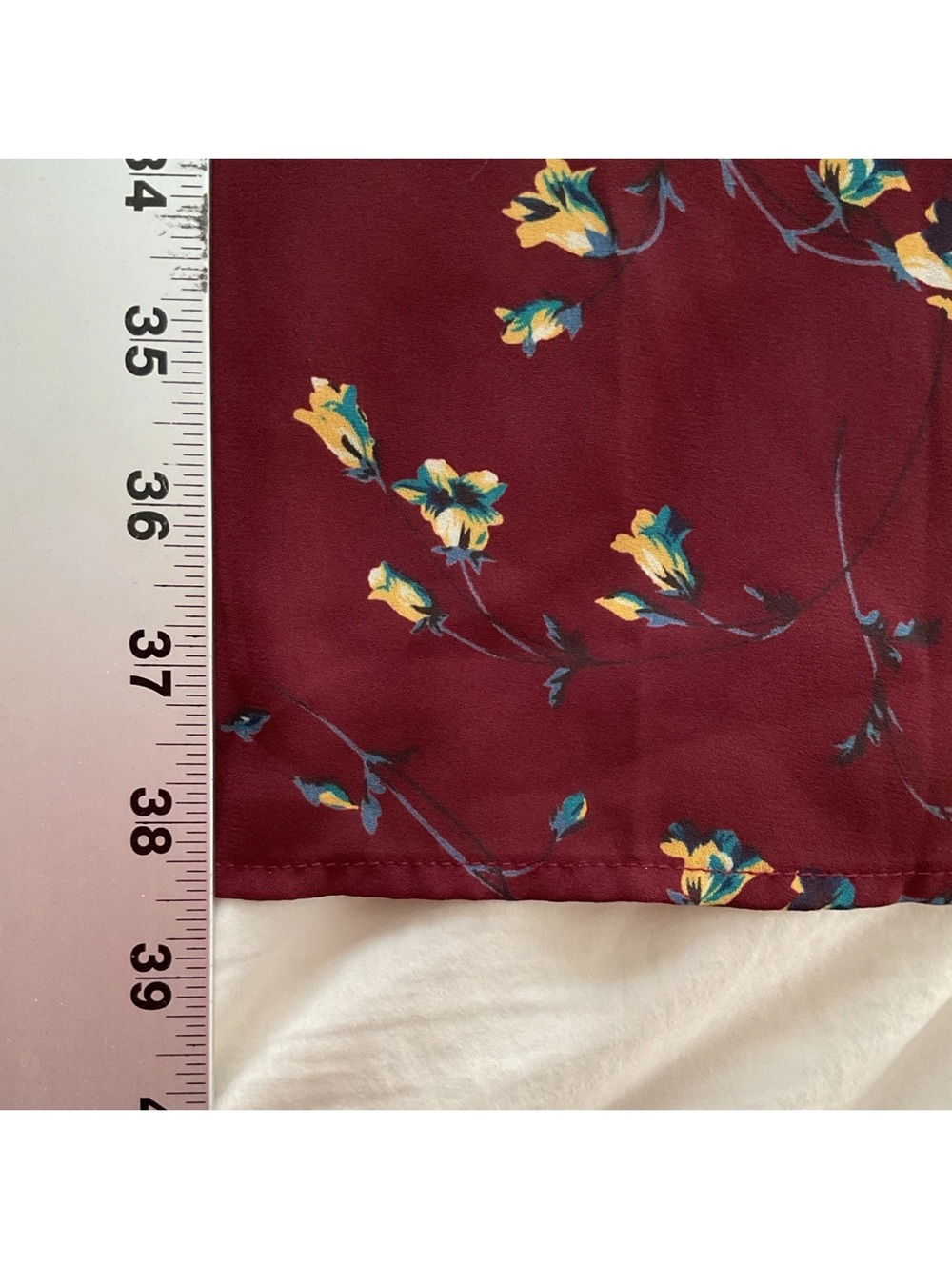 Dress Forum Burgundy Floral Maxi Slip Dress M - Picture 11 of 11